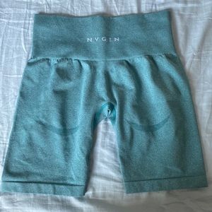 NVGTN teal biker shorts. Like New!